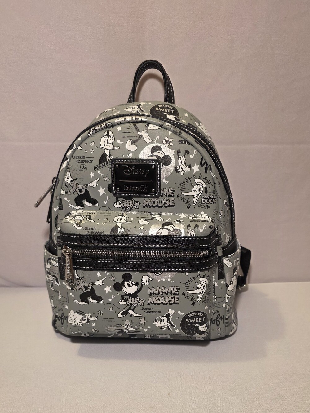 NWT Loungefly Disney 100 Black and White Vault Mini Backpack Amazon Exclusive